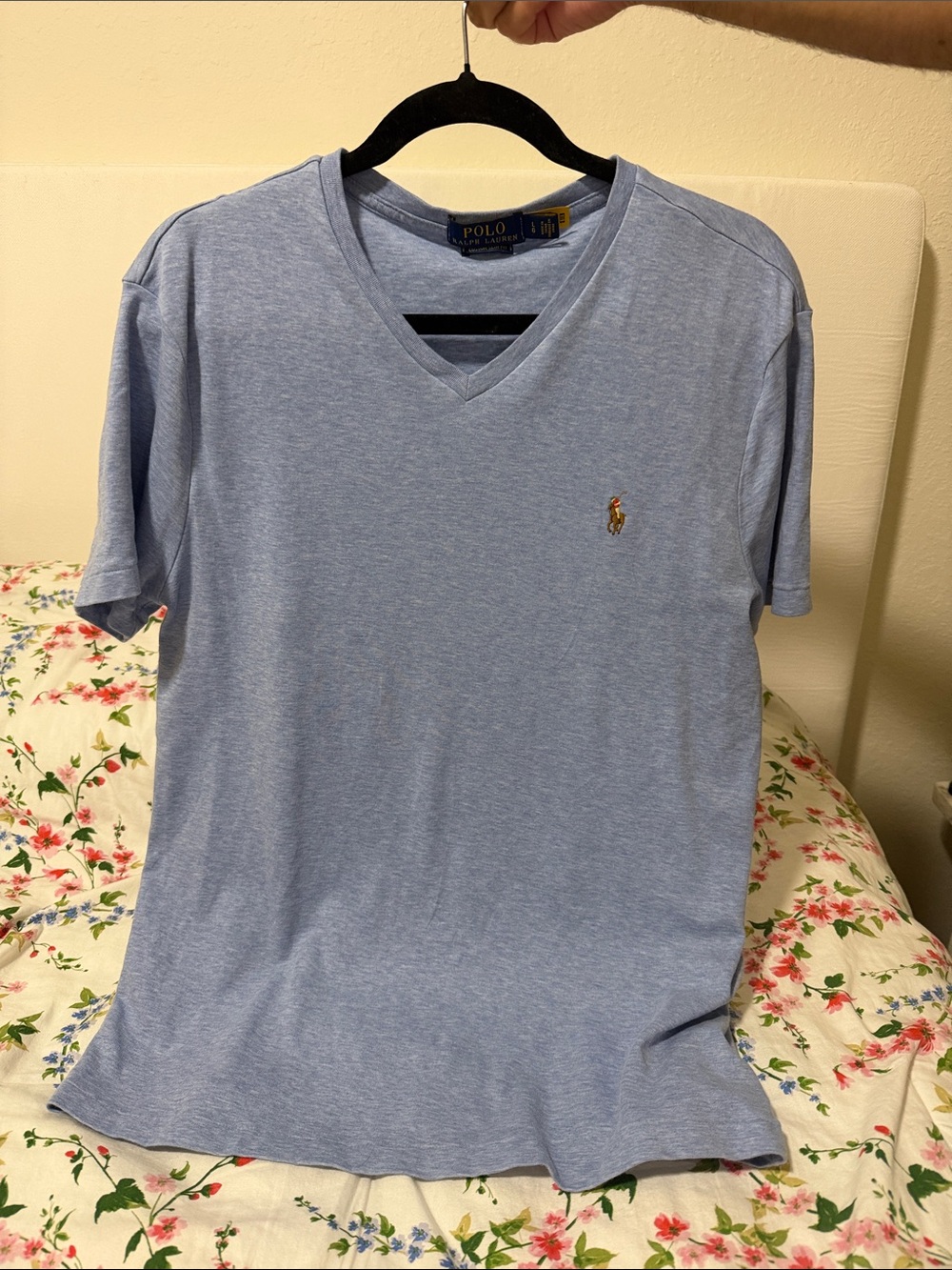 Polo by Ralph Lauren Sky Blue V-Neck Tee